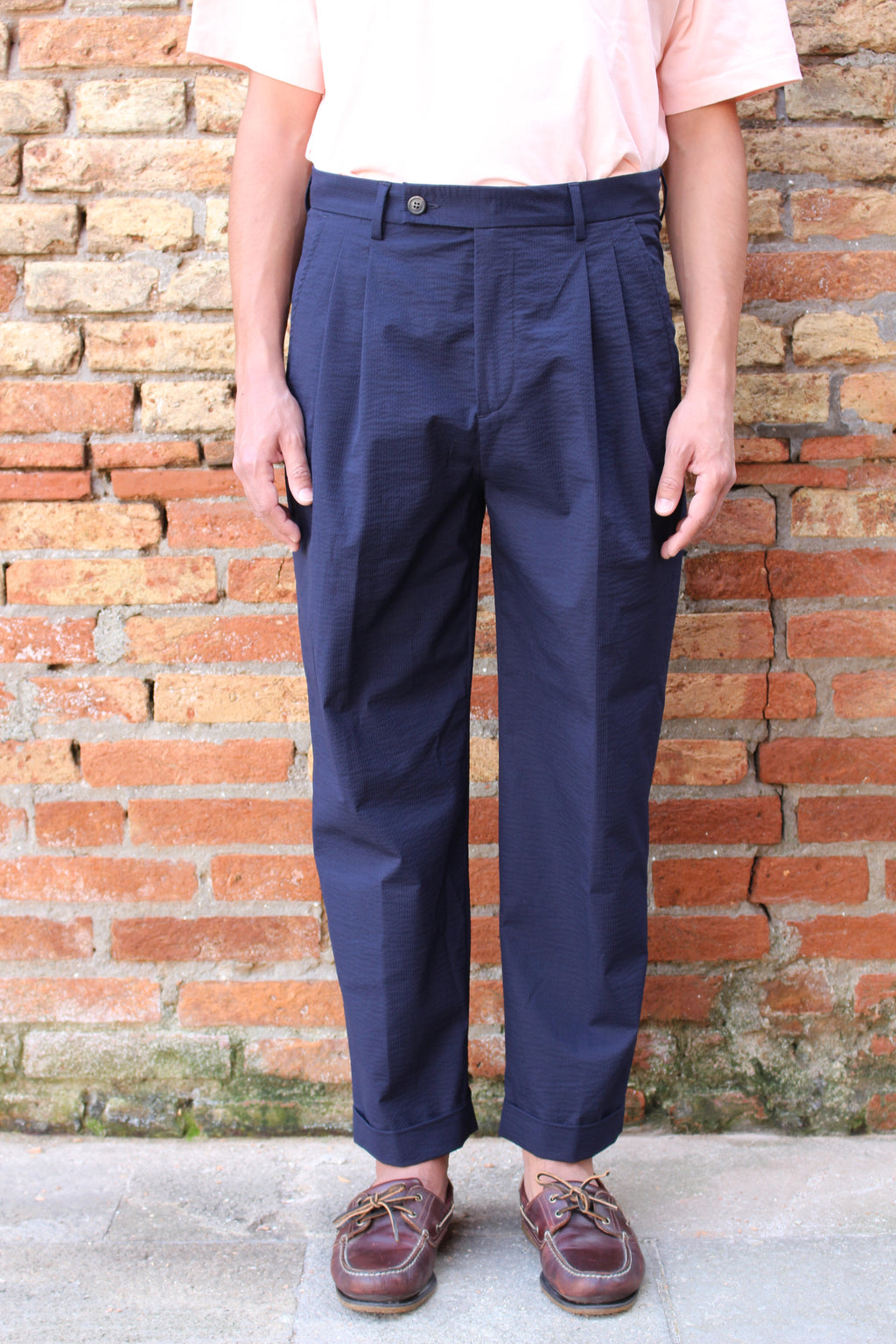 braga 002 seersucker navy blue