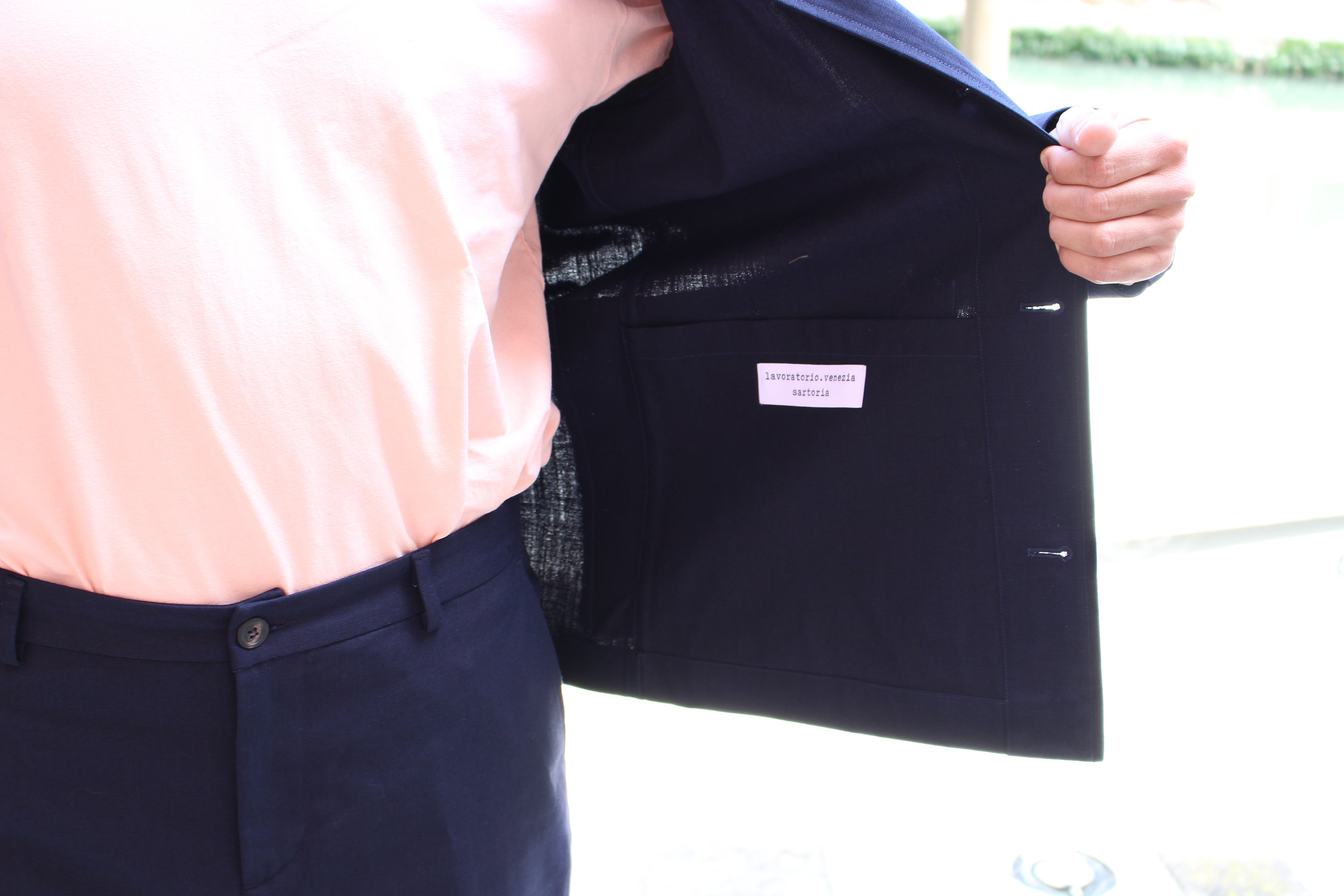 OVERSHIRT tela blu materica